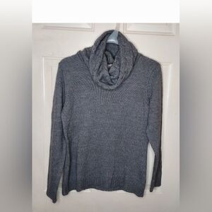 Luigi Baldo Merino Wool Alpaca Cowl Neck Turtle Neck Sweater Gray Women's Size L